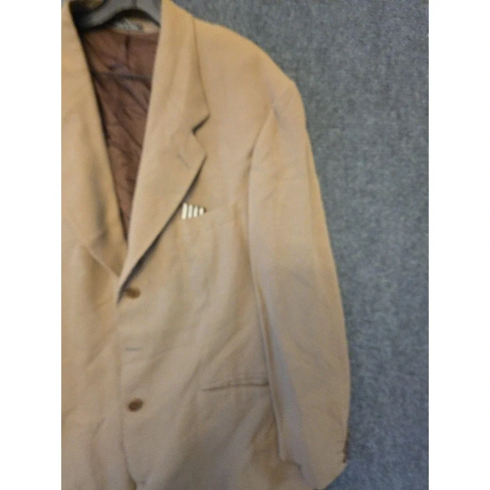 Zanetti Blazer Sport Coat Mens 40 Brown100s Wool Check Tweed Italy Jacket FLAW